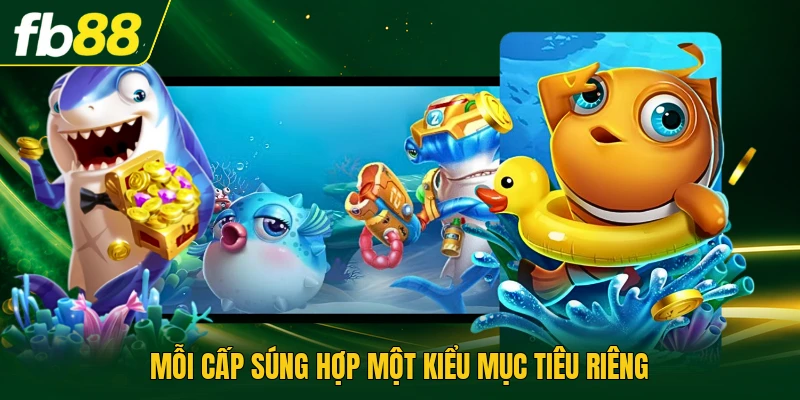 Mỗi cấp súng hợp một kiểu mục tiêu riêng